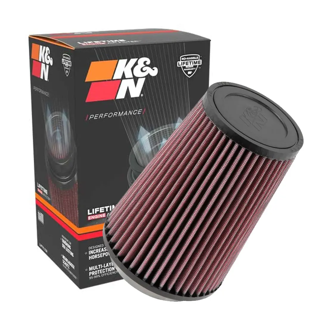 K&N Universal Clamp-On Air Filter Ru-2710 3.313" Inlet, 6.5" Height 1