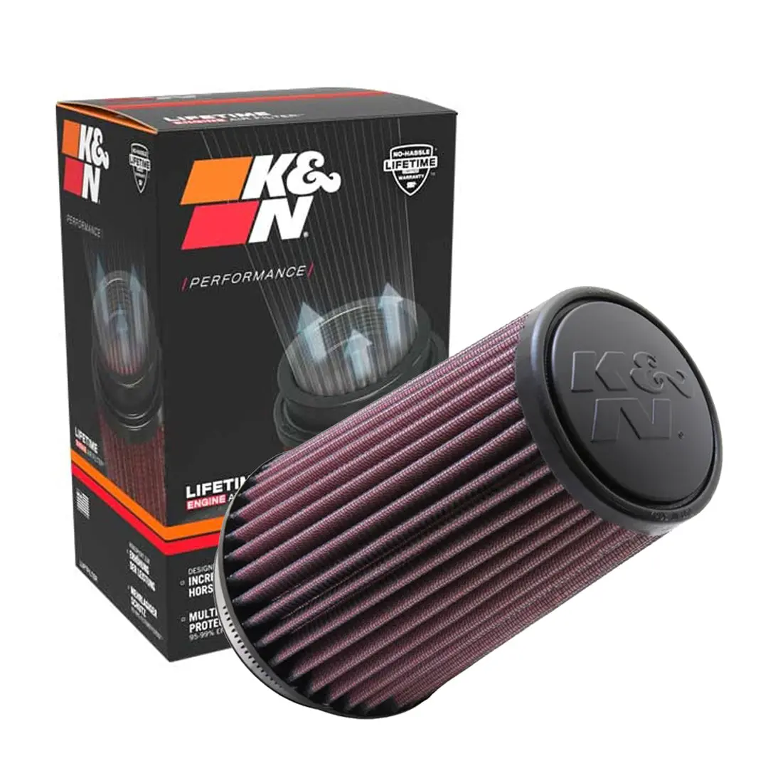 K&N Universal Clamp-On Air Filter Ru-3130  3.5" Inlet, 7" Height 1