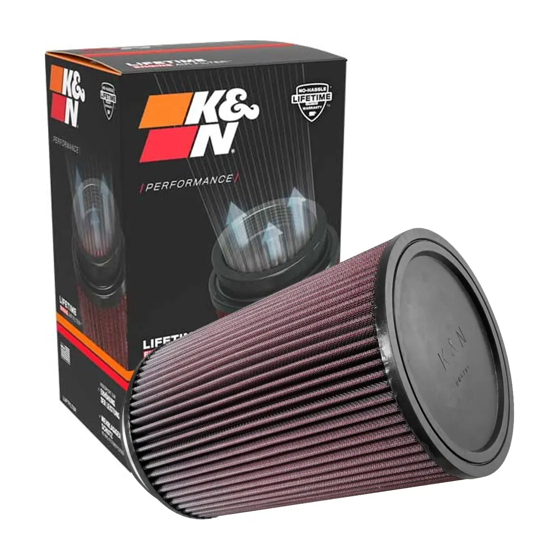 K&N Universal Clamp-On Air Filter Ru-3220 5" Inlet, 10" Height 1