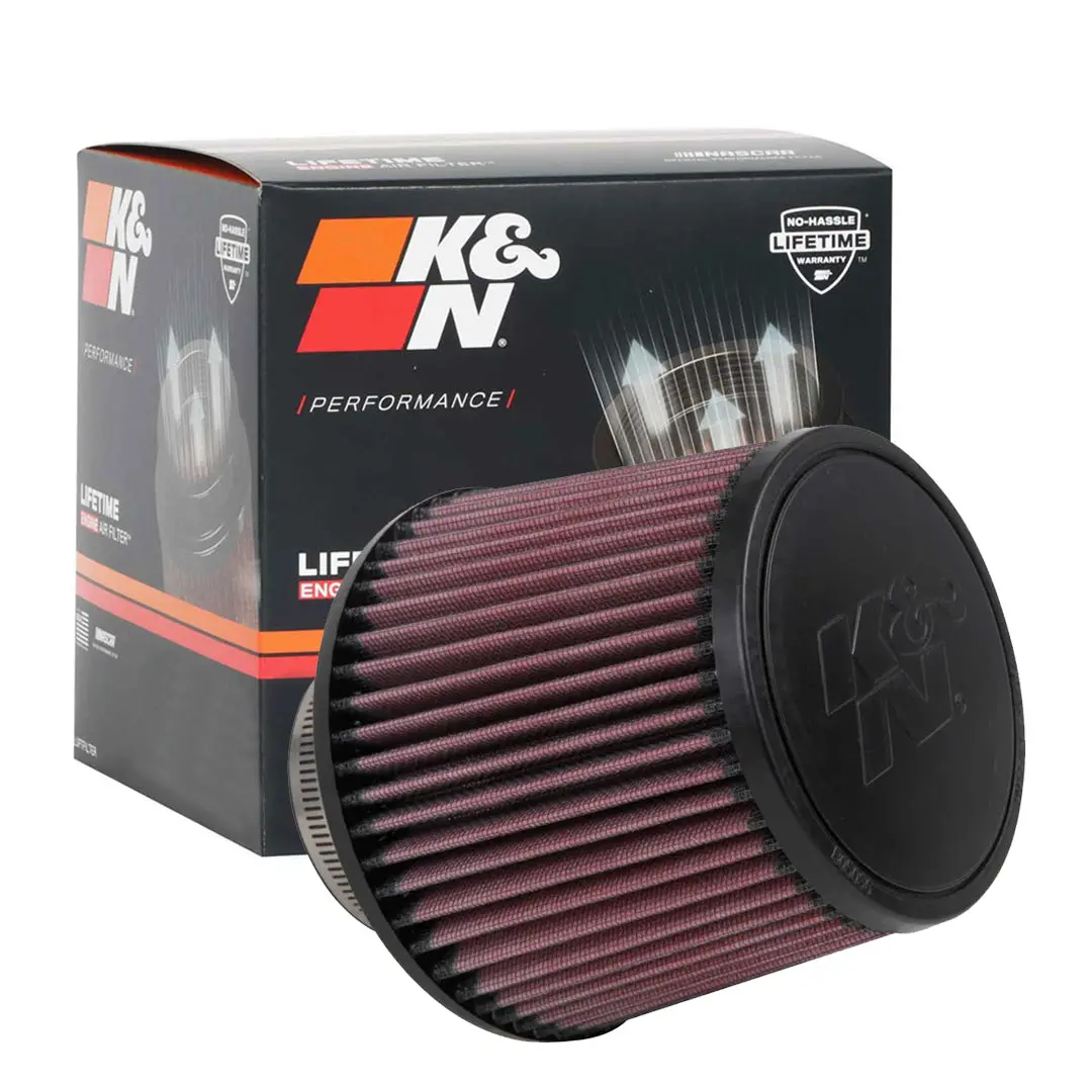 K&N Universal Clamp-On Air Filter Ru-3570 3" Inlet, 5" Height 1