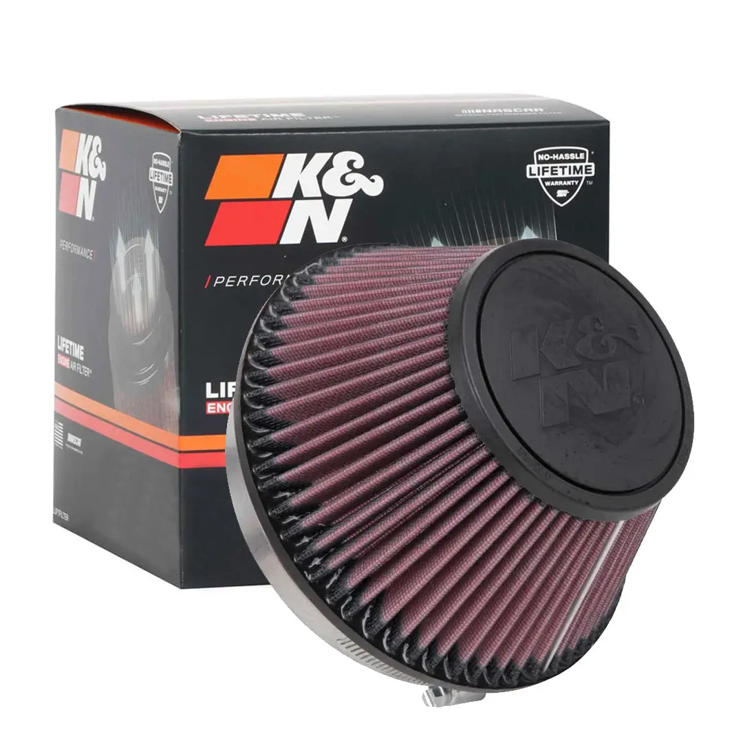 K&N Universal Clamp-On Air Filter Ru-4600 6" Inlet, 4" Height 1