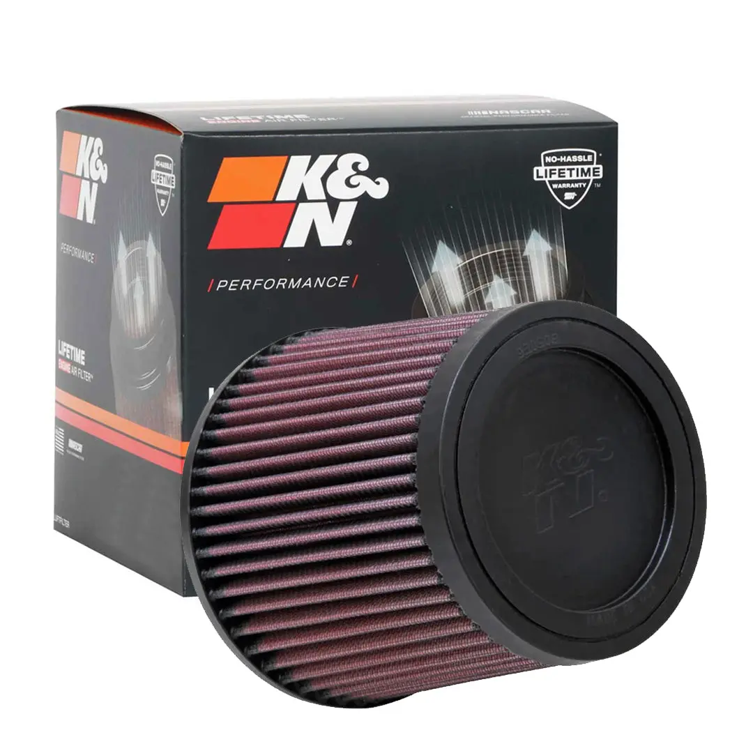 K&N Universal Clamp-On Air Filter Ru-4950 2.5" Inlet, 5.5" Height 1