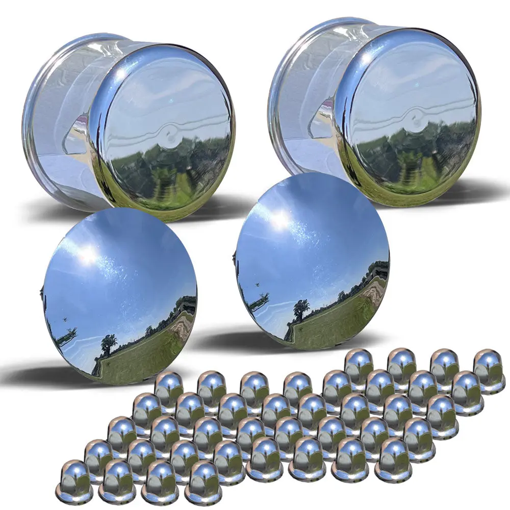 10X225 Ford/Ram Stainless Steel Hub Cover Kit 1