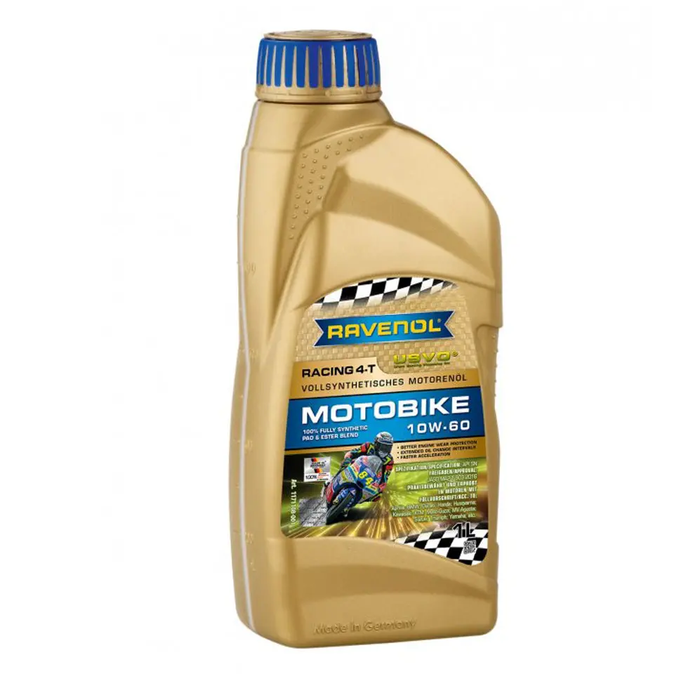 Ravenol Fully Synthetic Clean Syntho Usvo Racing 4-T Motobike 10W60 1 Liter 1