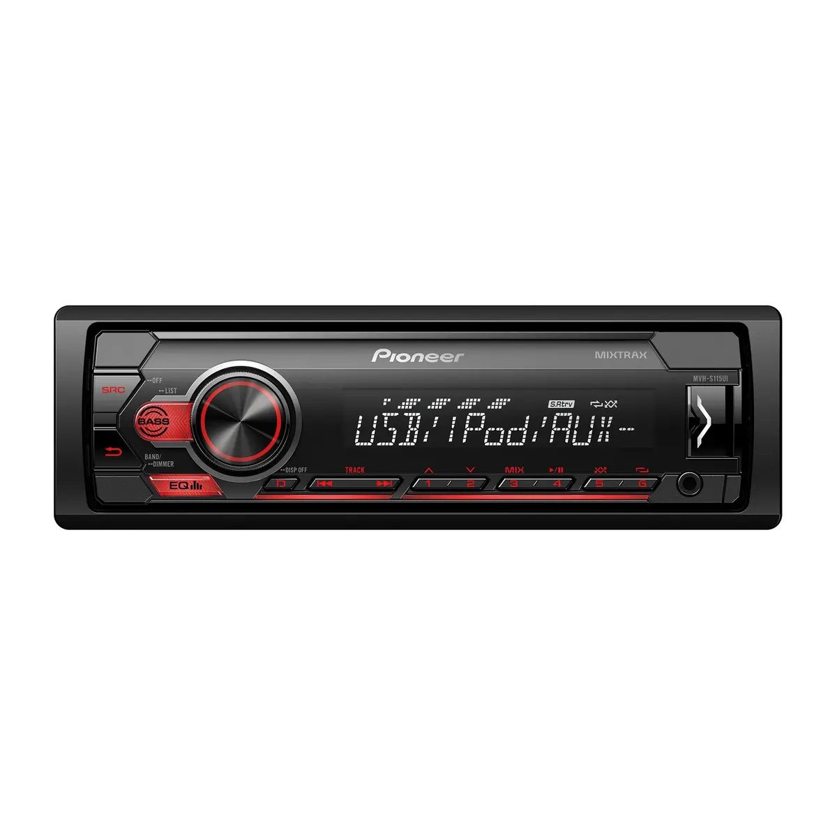 Pioneer 1Din Mvh-S115ui Audio Receiver With Mixtrax & Direct Control Smartphone 1