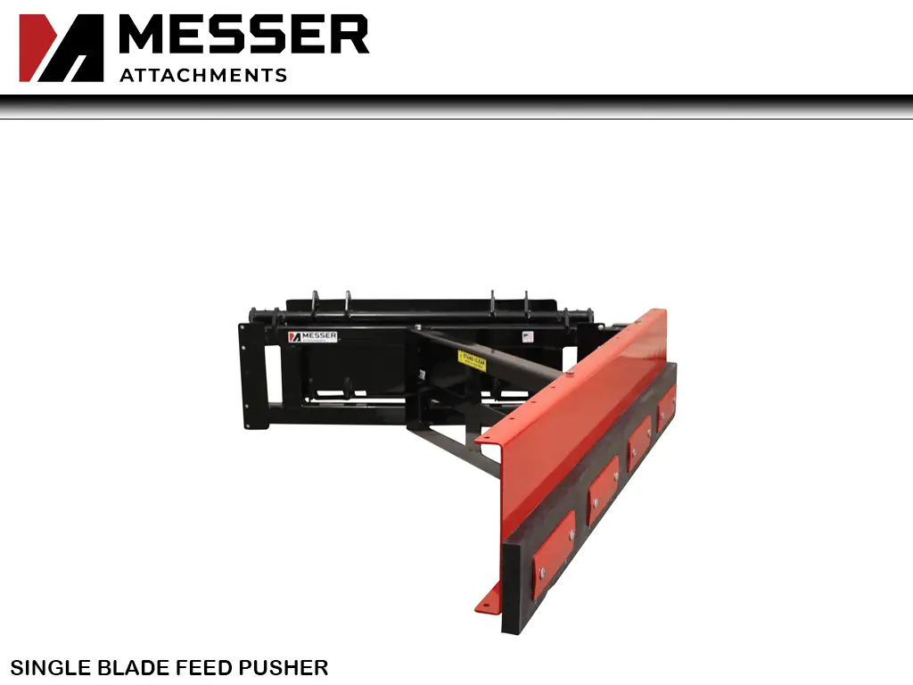 Messer Single Blade Feed Pusher For Skid Steer Loader 1