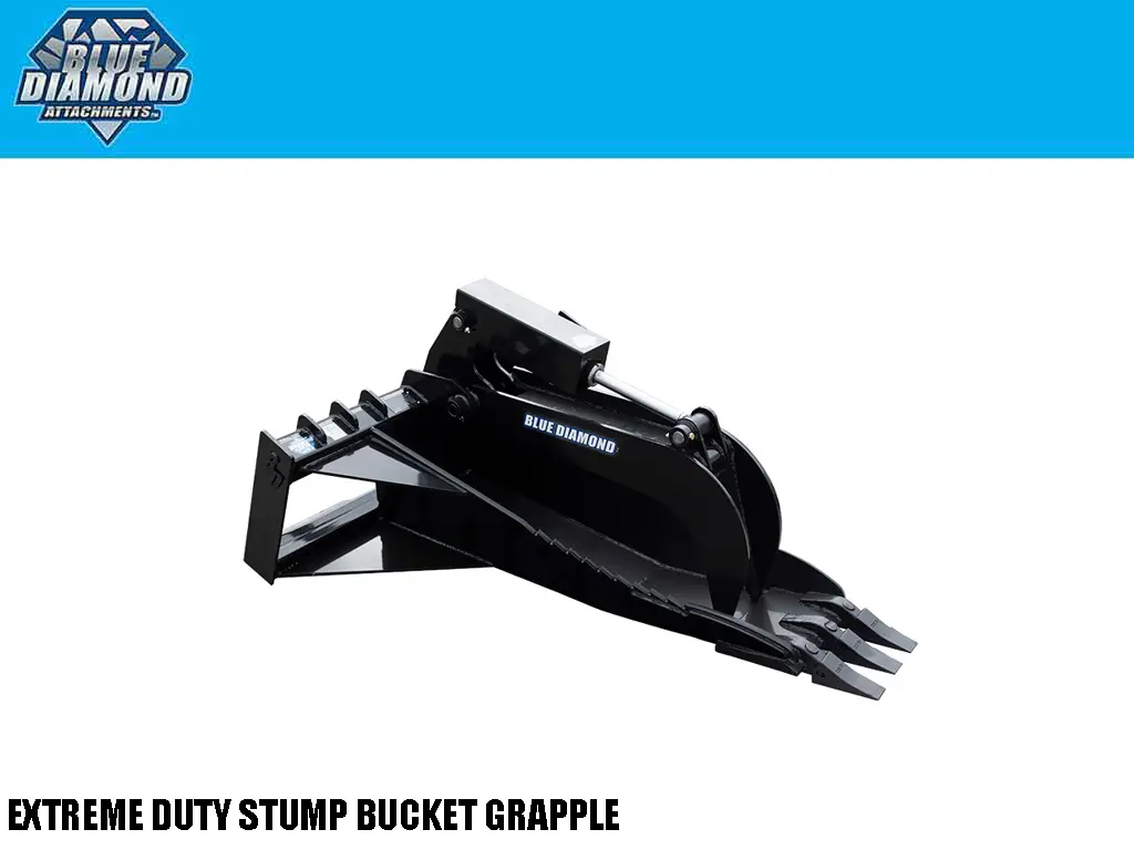 Blue Diamond Stump Bucket Grapple For Skid Steer 1