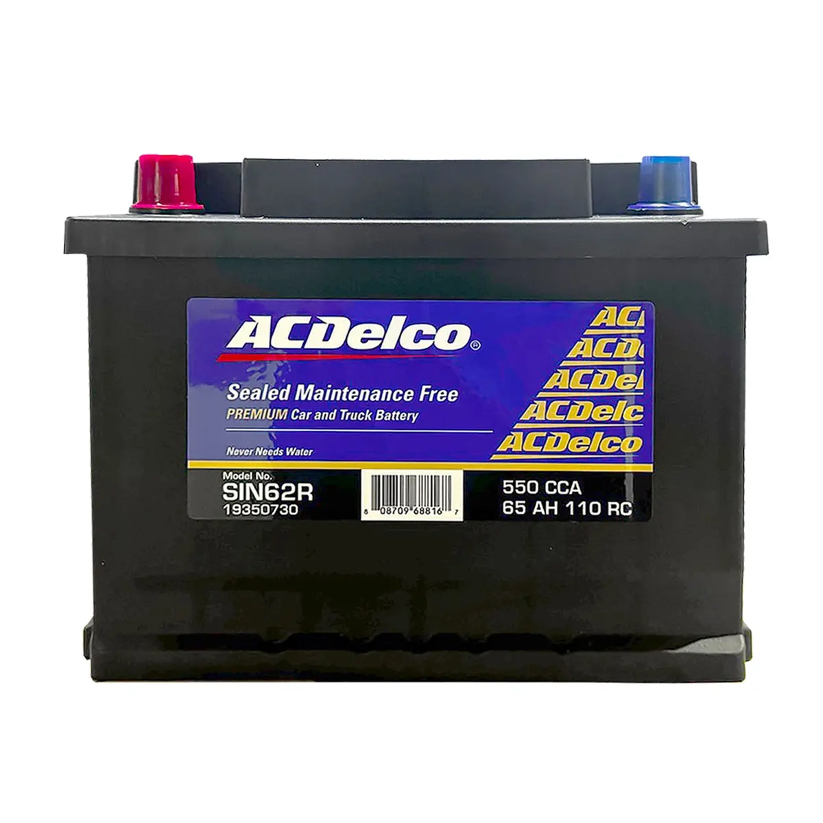Acdelco Battery Smf Din55 / Sin62r Reverse 1