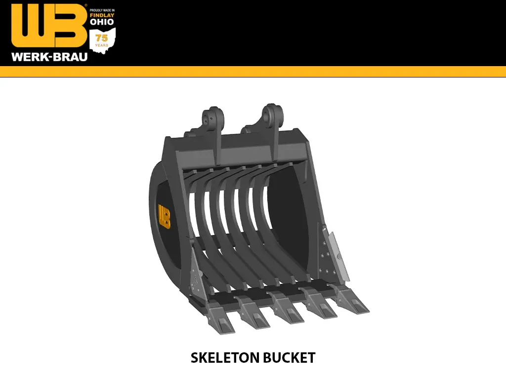 Werk-Brau Skeleton Bucket For 59,000 68,000 Lbs. Excavators (30Mt) 1