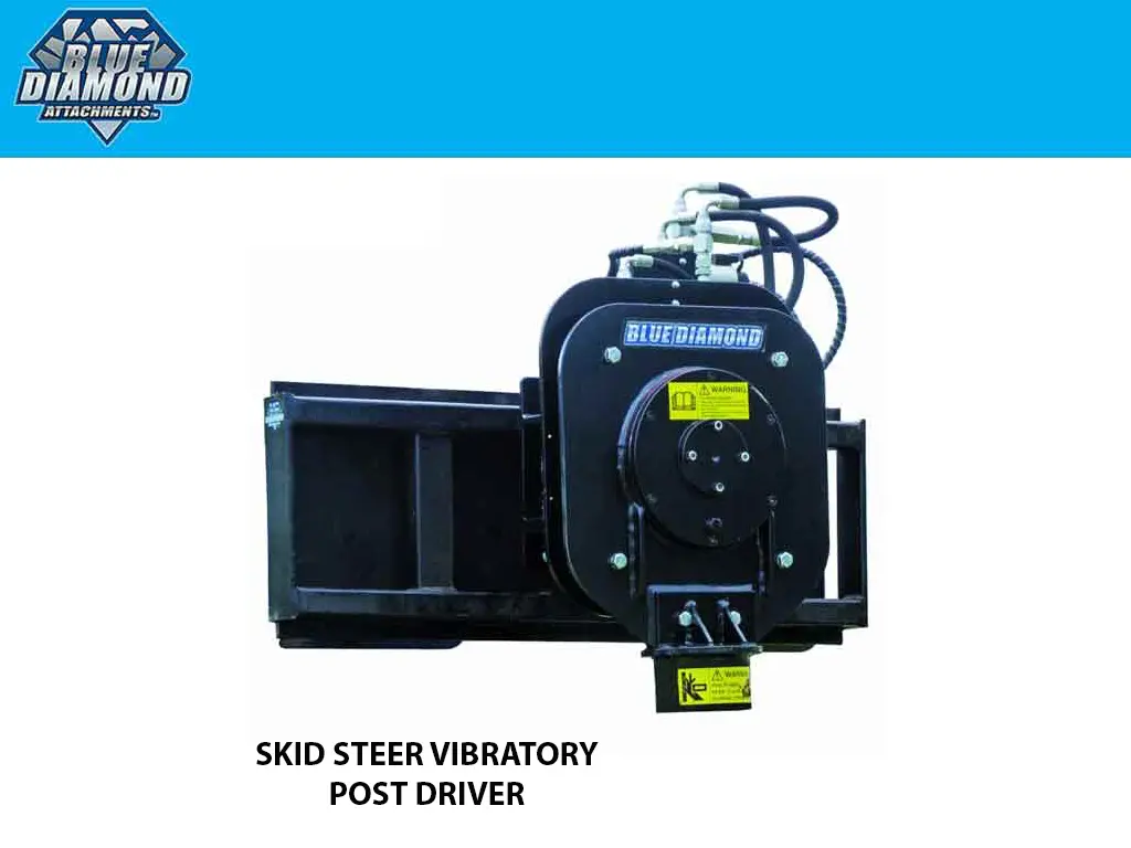 Blue Diamond Post Driver For Skid Steer Loader 1