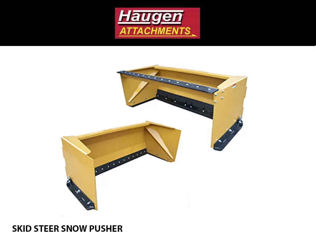 Haugen Snow Pusher For Skid Steers 1