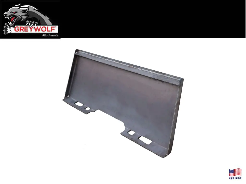 Greywolf Universal Skid Steer Plate - Solid, 5/16" Thick 1