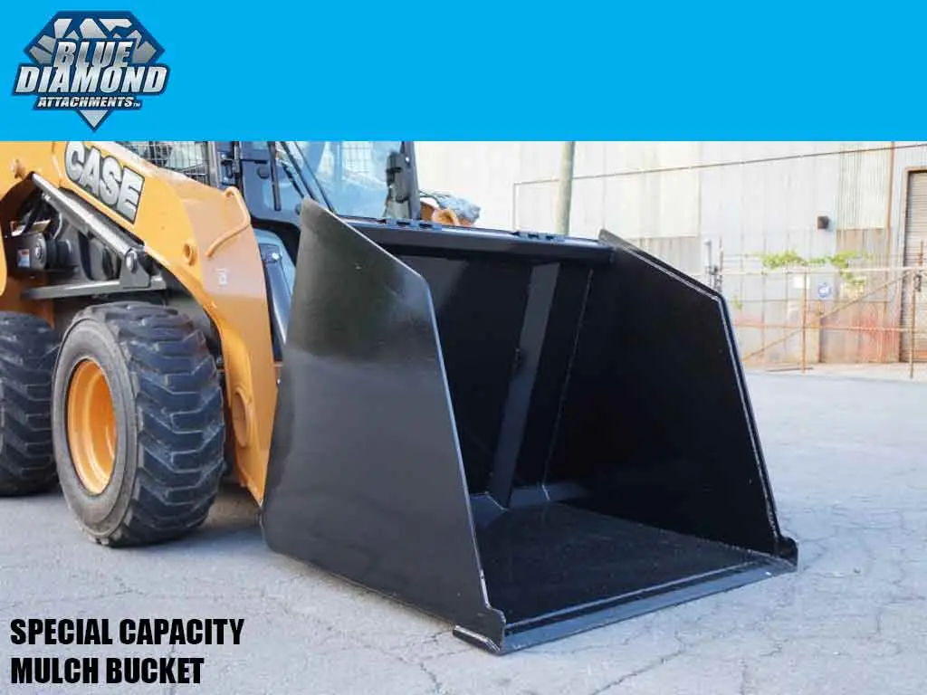 Blue Diamond Special Capacity Mulch Bucket For Skid Steer Loaders 1