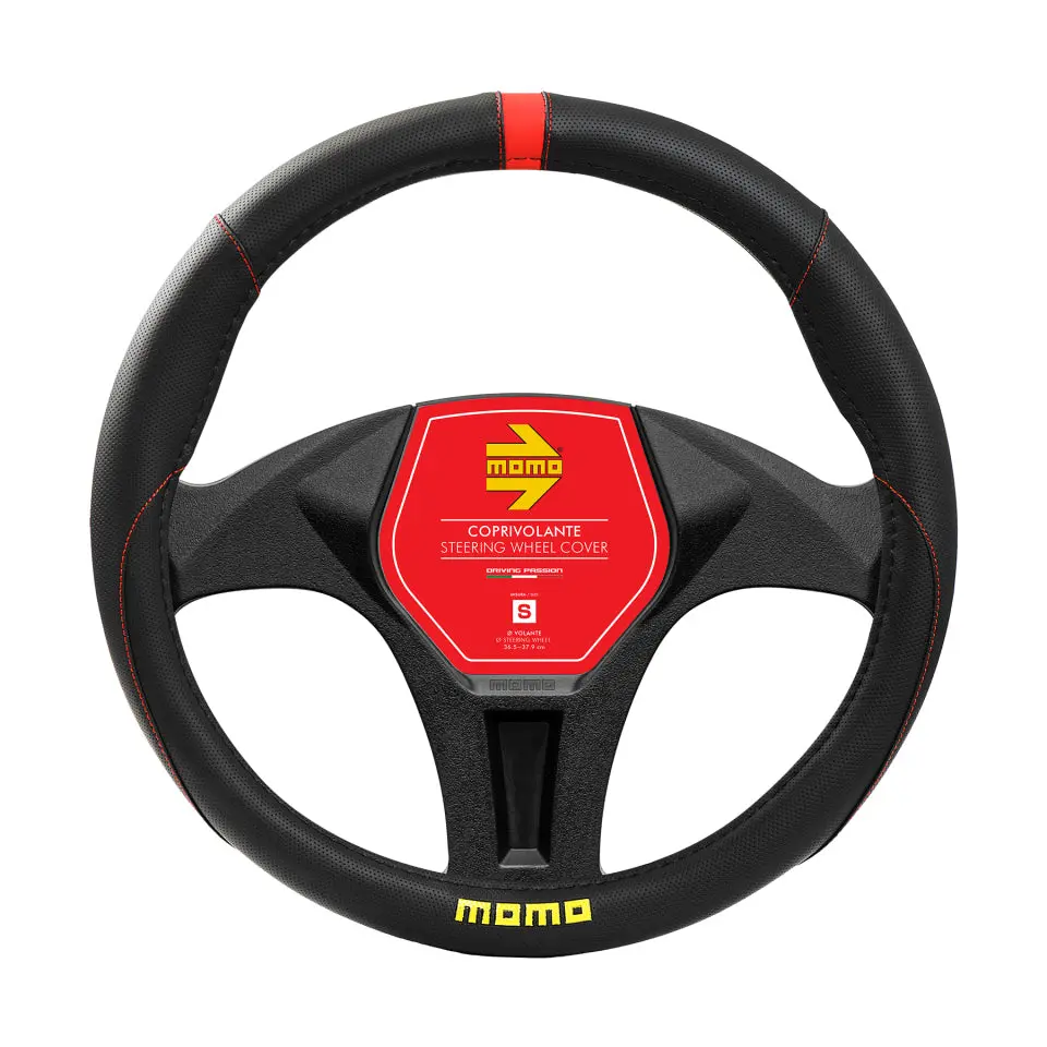 Momo Steering Cover Elegant Black/Red M 1