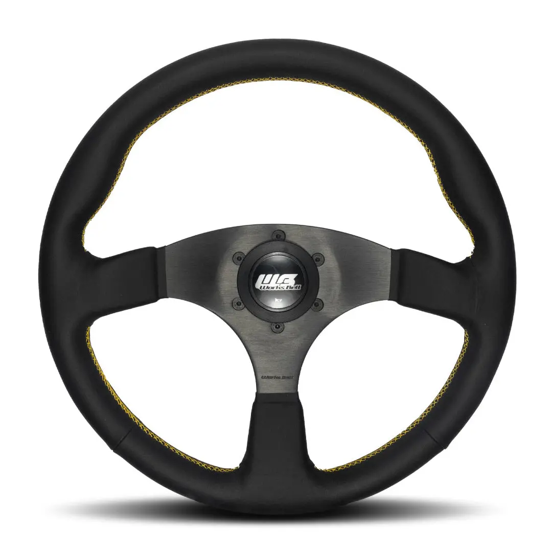 Worksbell Steering Wheel Yellow Stitch 350 1