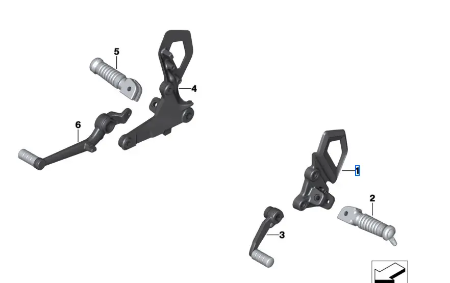 Bmw Option 719 Shadow Rider Footrest Set R12 1