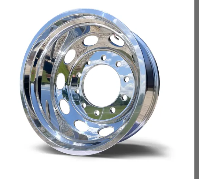 22X8.25 Northstar 10X285mm Hub Pilot Mirror Polish Both Sides "Oval Holes" 1