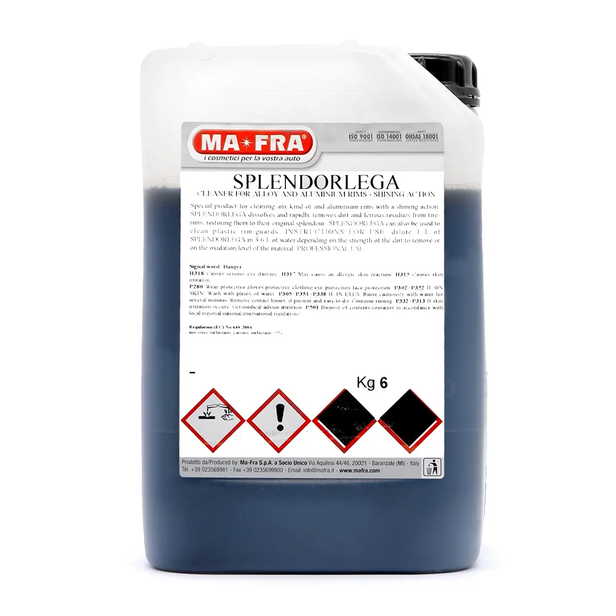 Ma-Fra Splendorlega Alloy & Magnesium Wheels Cleaner 5 Liters / 6 Kgs. 1