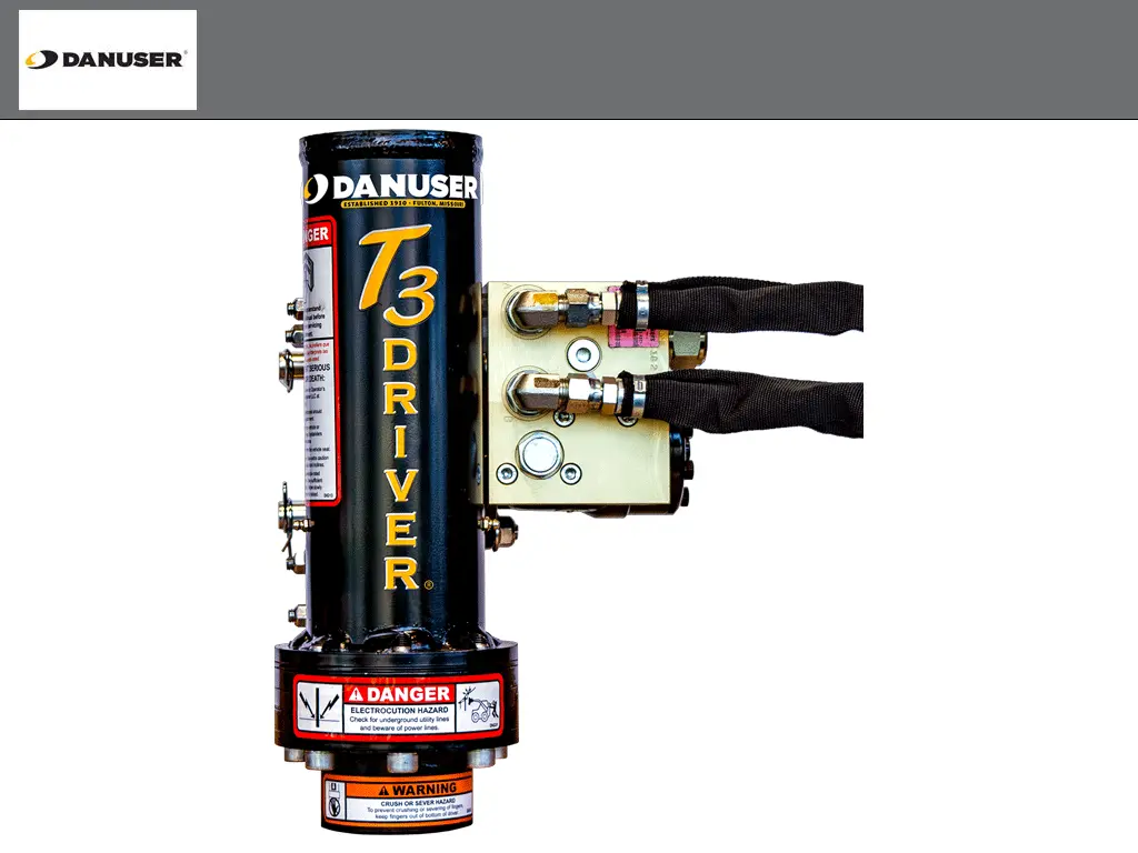 Danuser T3 Post Driver For Excavators 1