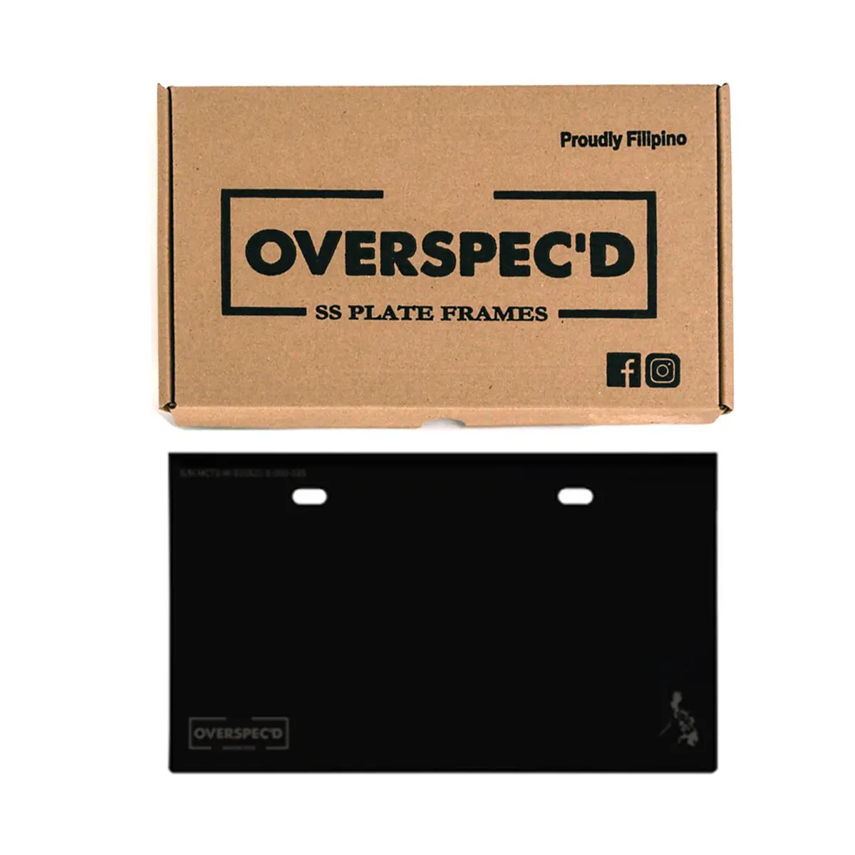Overspec'd Motorcycle Plate Frame Holder Powder Coated Type 3 1