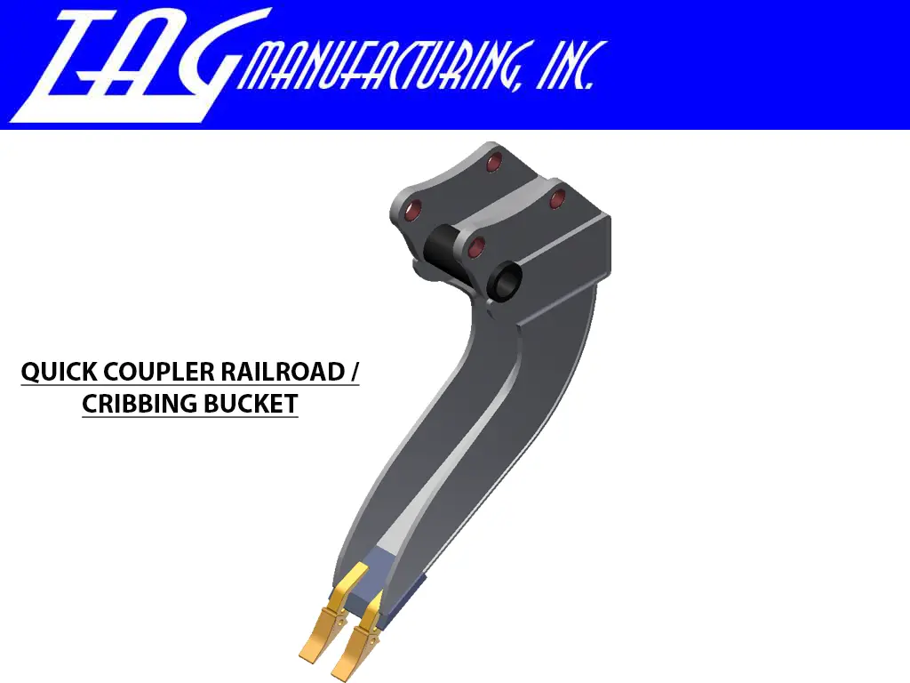 Tag Quick Coupler Cribbing Bucket With 1.75" T-Pin For 12,000 - 16,000 Lbs. Excavators 1