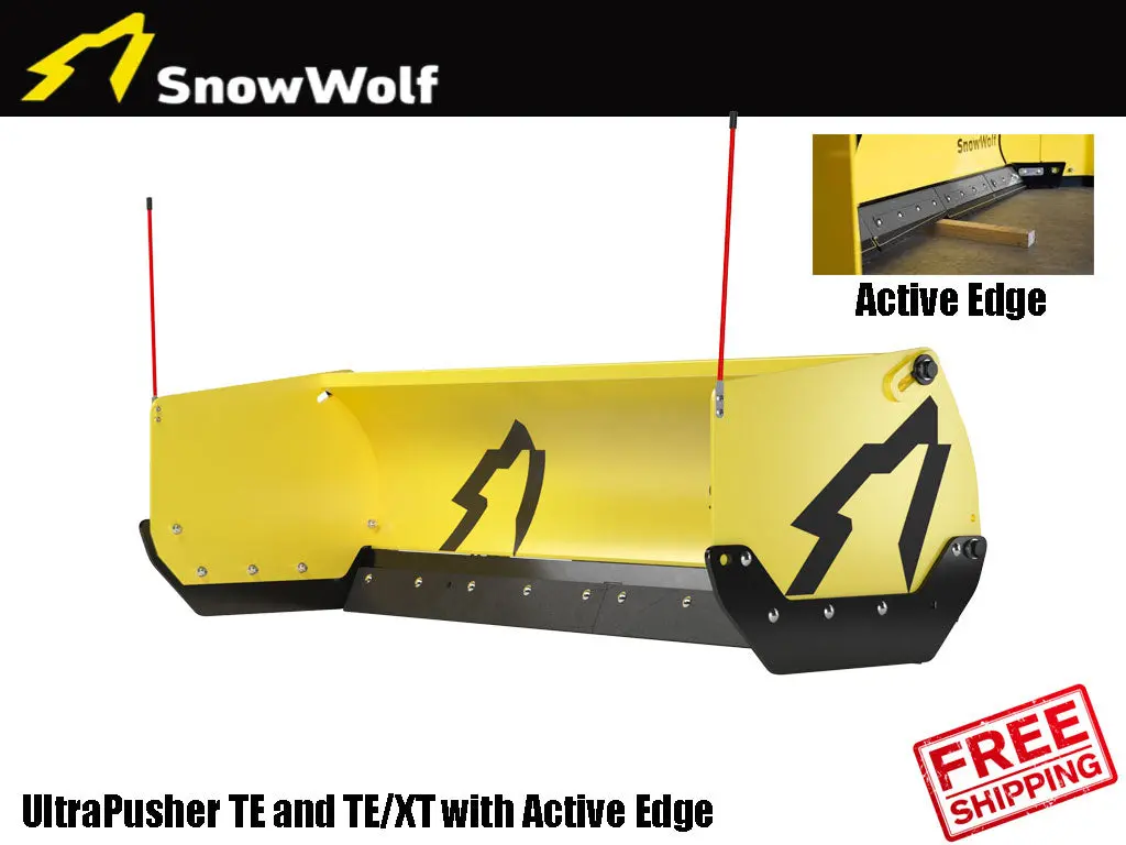 Snow Wolf Ultra Pusher Te And Te/Xt Snow Push With Active Segmented Edge For Skid Steers 1