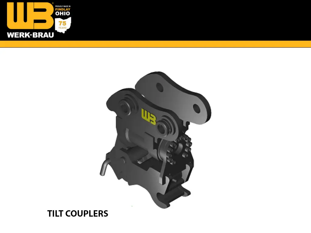 Werk-Brau Tilting Coupler For 68,000 - 82,000 Lbs. Excavators (35Mt) 1