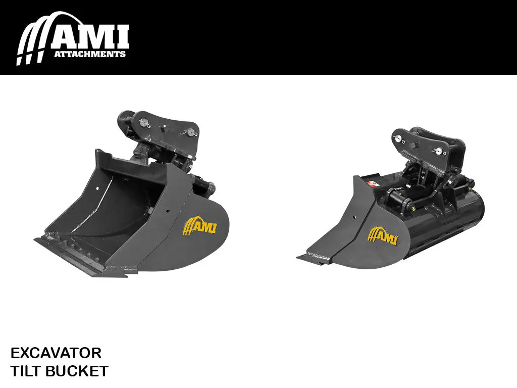 Ami Hydraulic Tilt Ditch Cleaning Bucket For Excavator 24000 To 33000 Lbs. 1
