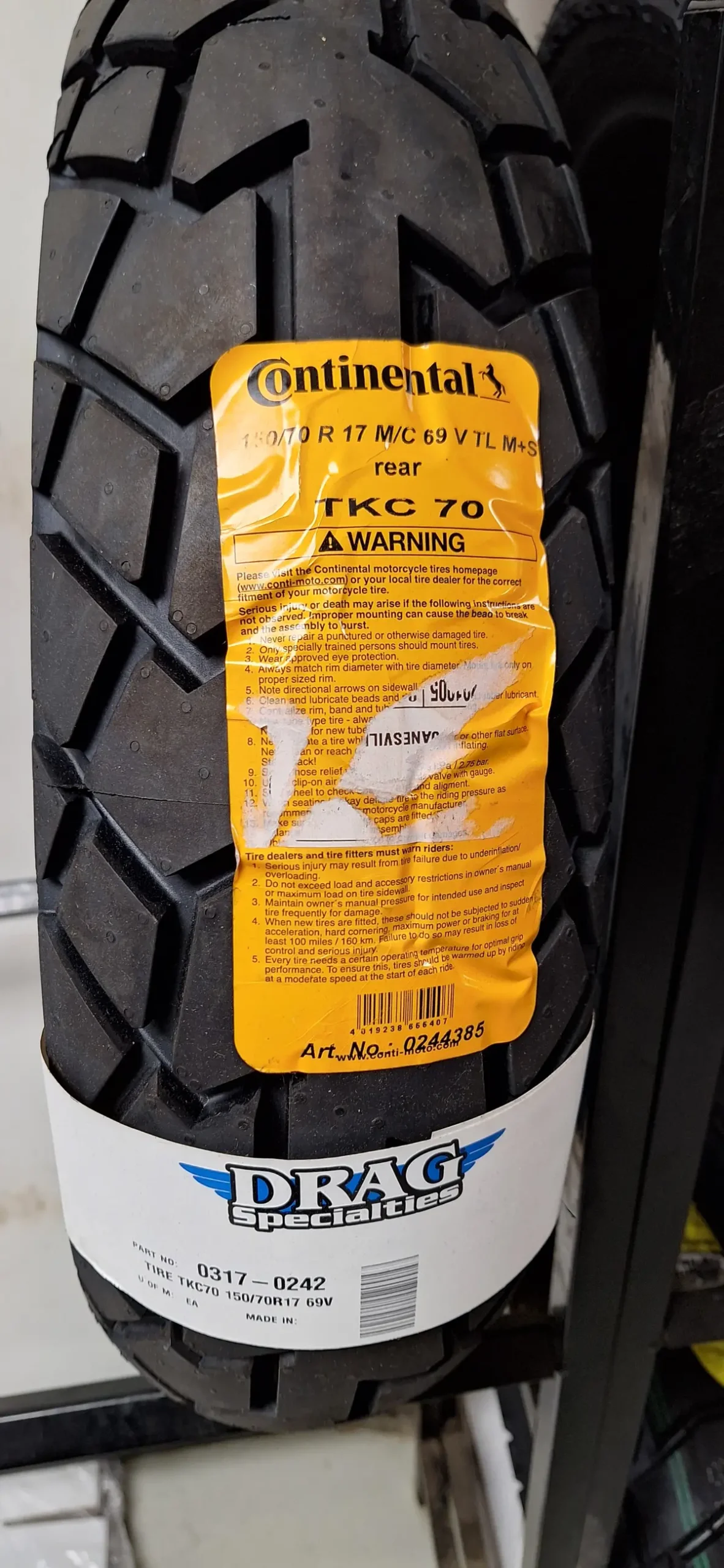 Continental Tkc70 150/70-17 Closeout Tires 1