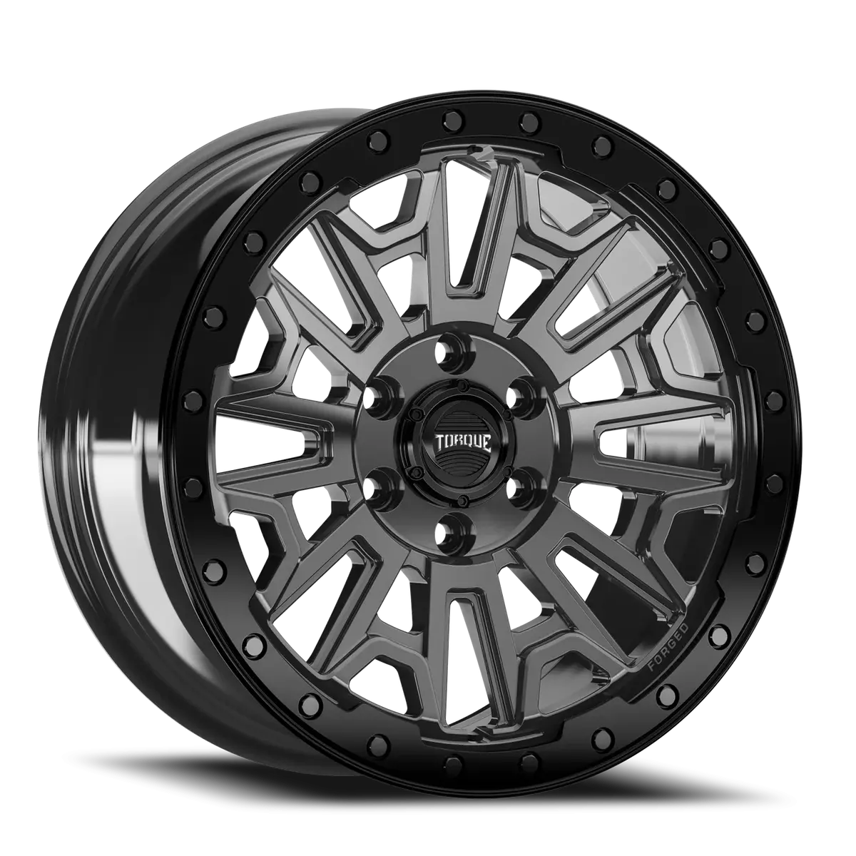 Gloss Gunmetal Gloss Black Lip Torque Hd Imogene Aluminum Wheel 6 On 130Mm (83.9Mm Bore) 1
