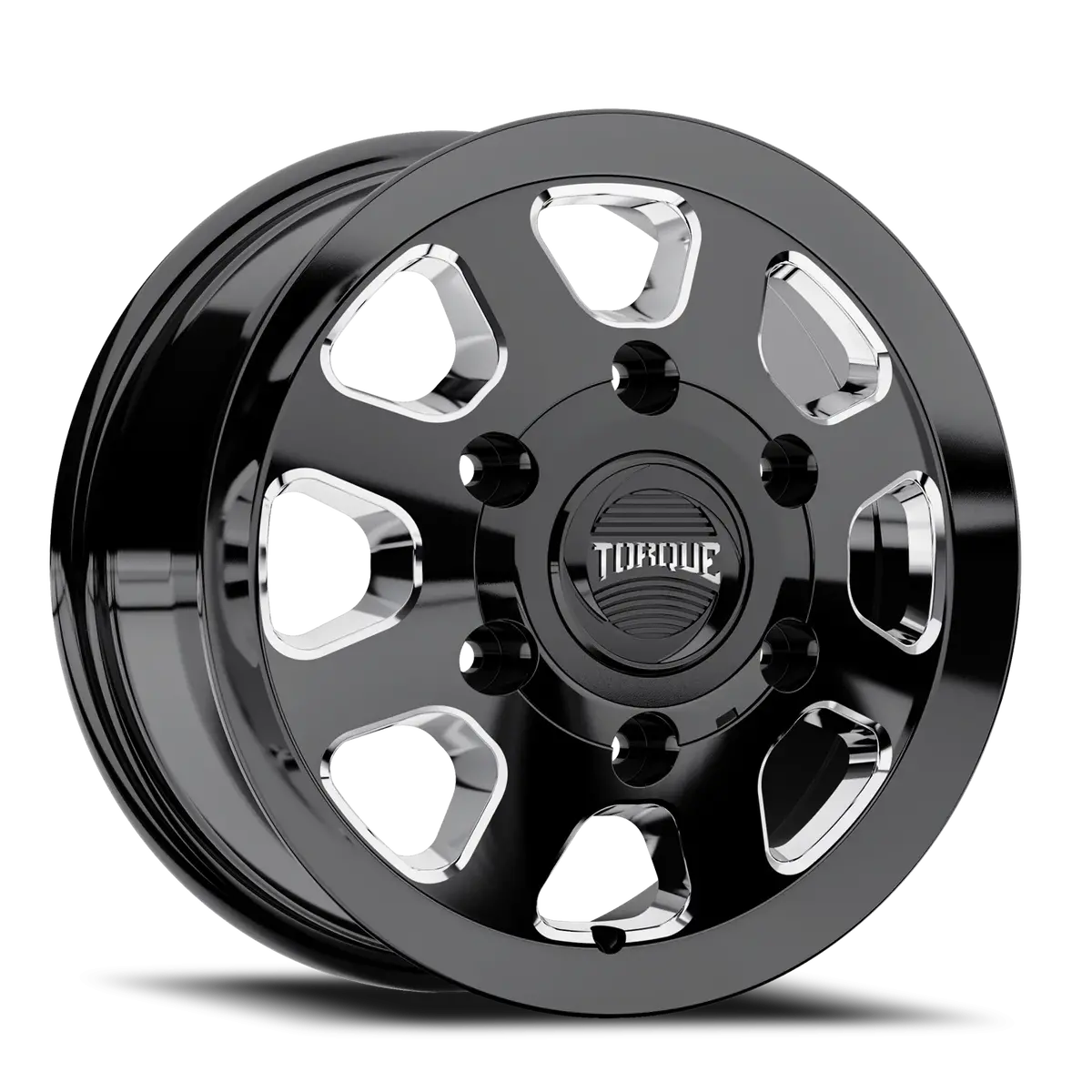 Gloss Black Milled Spoke Torque Hd Traveler Aluminum Wheel 6 On 180Mm (138.8Mm Bore) 1