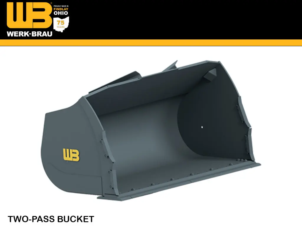 Werk-Brau Two-Pass Bucket For Wheel Loaders 51,000 - 68,000 Lbs. (Class 6) 1