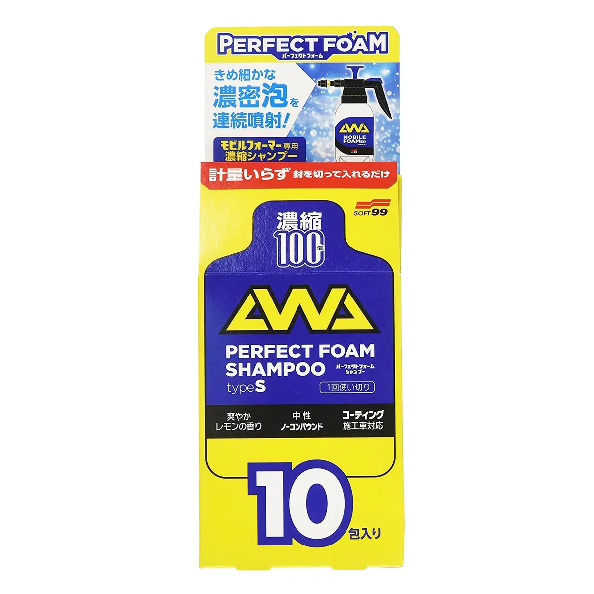 Soft99 Perfect Foam Shampoo Type S 10Pcs. 1