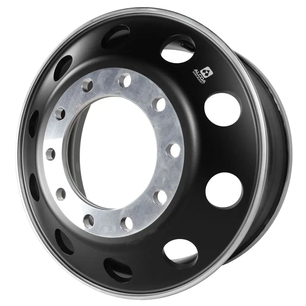 22.5X8.25 Alcoa Dura-Black™ Aluminum 10X285mm Hub Pilot 1