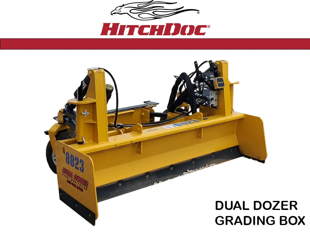 Hitchdoc Dual Dozer Grading Box For Skid Steer Loader (No Laser Equipment) 1