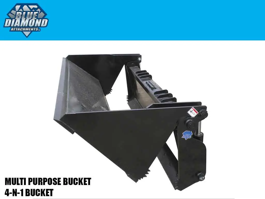 Blue Diamond 4-In-1 Bucket For Skid Steer 1