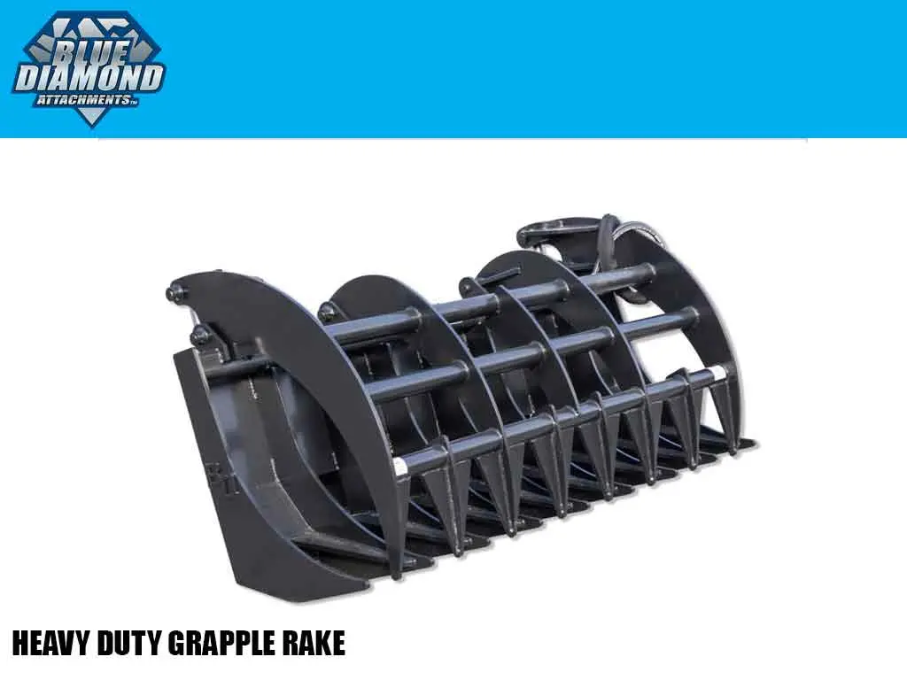 Blue Diamond Heavy Duty Grapple Rake For Skid Steer 1