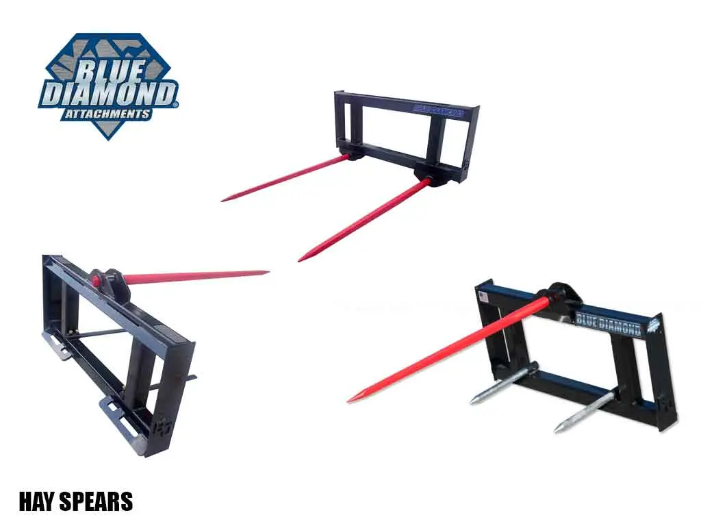 Blue Diamond Hay Spear For Skid Steer 1