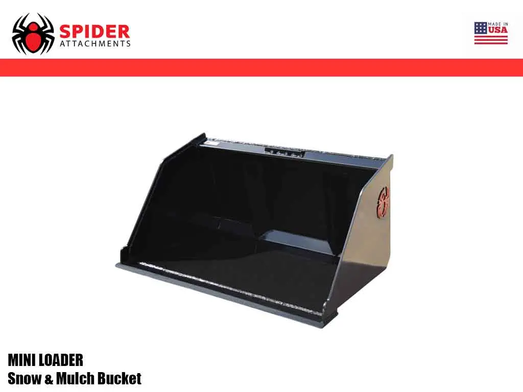 Spider Snow And Mulch Bucket For Mini Loader 1