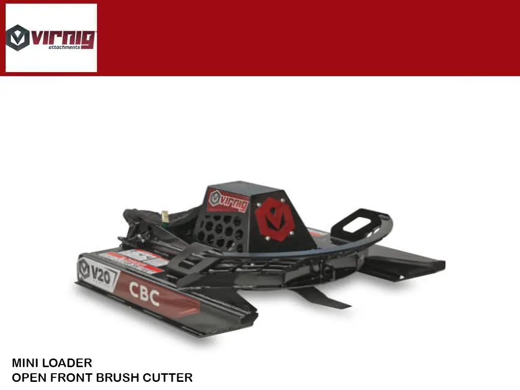 Virnig V20 Open Front Rotary Brush Cutter For Mini Loader 1