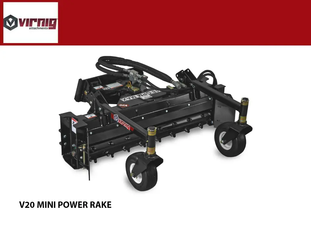 Virnig V20 Mini Skid Steer Power Rake 1