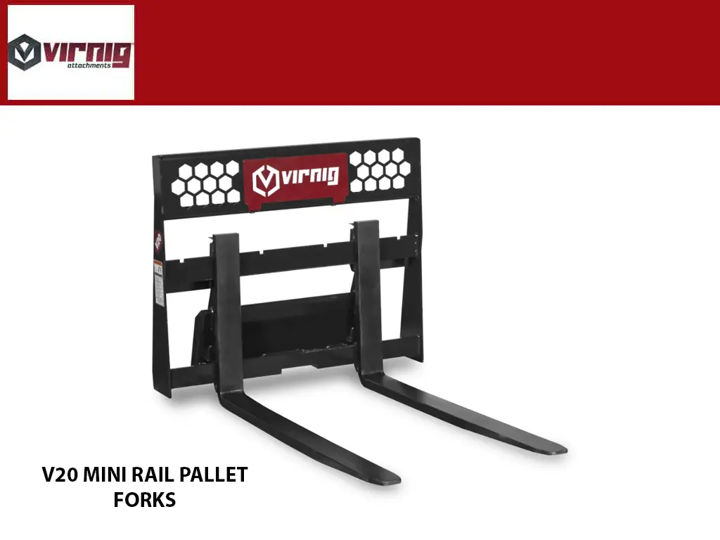 Virnig V20 Mini Skid Steer Rail Pallet Fork 1
