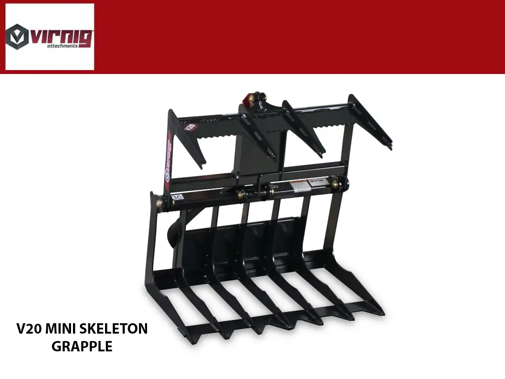 Virnig V20 Mini Skid Steer Skeleton Grapple 1