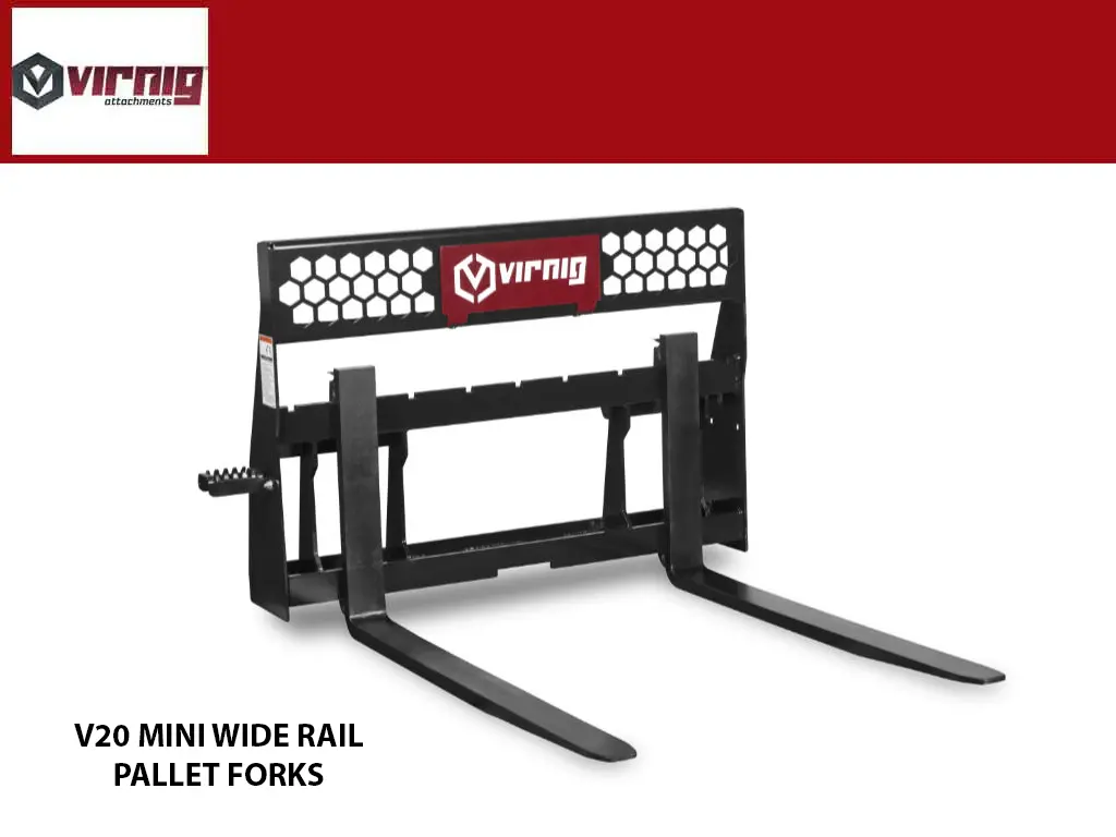 Virnig V20 Mini Skid Steer Wide Rail Pallet Fork 1