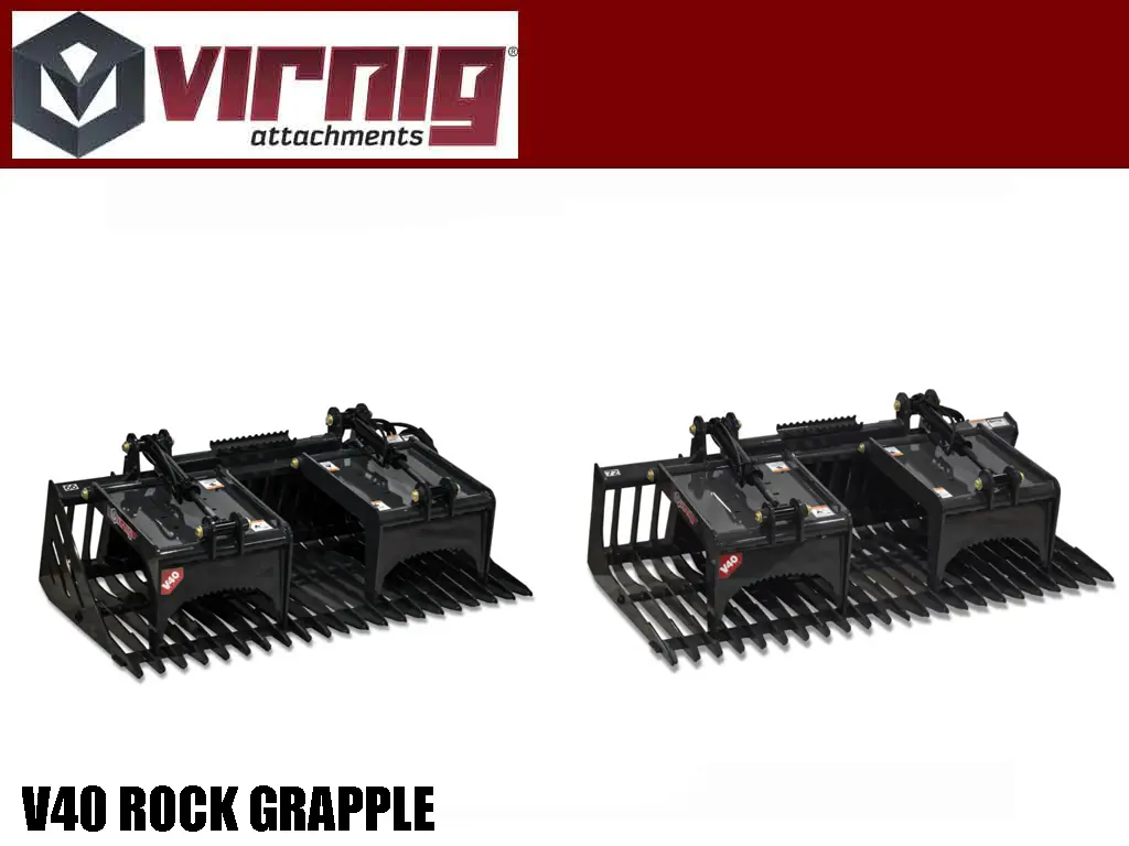 Virnig V40 Skeleton Rock Grapple For Skid Steer Loaders 1
