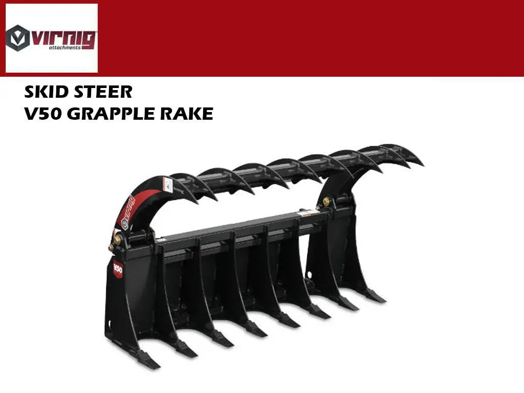 Virnig V50 Root Rake Grapple For Skid Steer 1