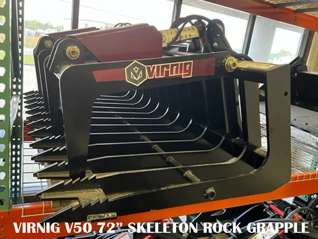 Clearance Item - New Virnig V50 Skeleton Rock Grapple With Open Sides For Skid Steer 1
