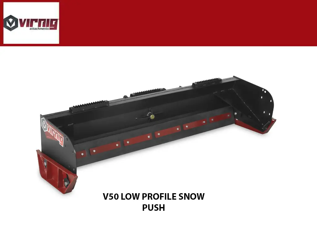 Virnig V50 Low Profile Snow Pusher For Skid Steer 1
