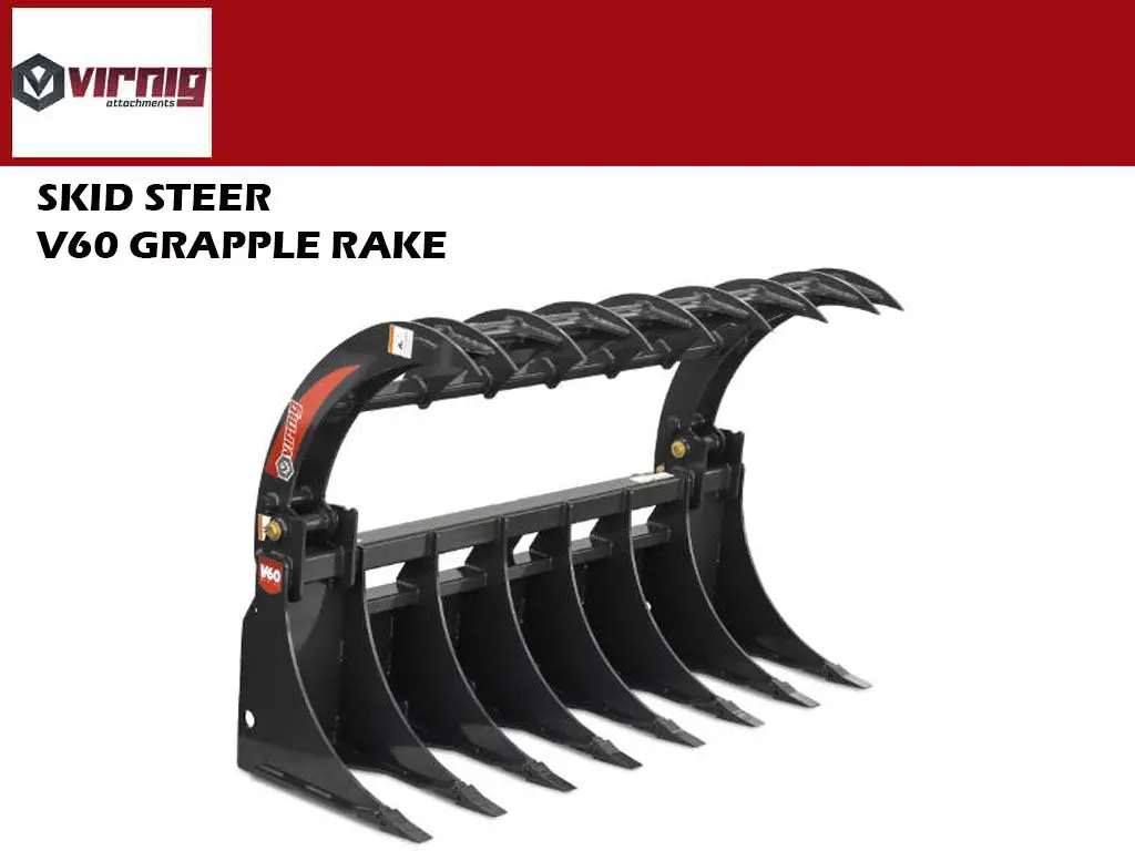 Virnig V60 Root Rake Grapple For Skid Steer 1