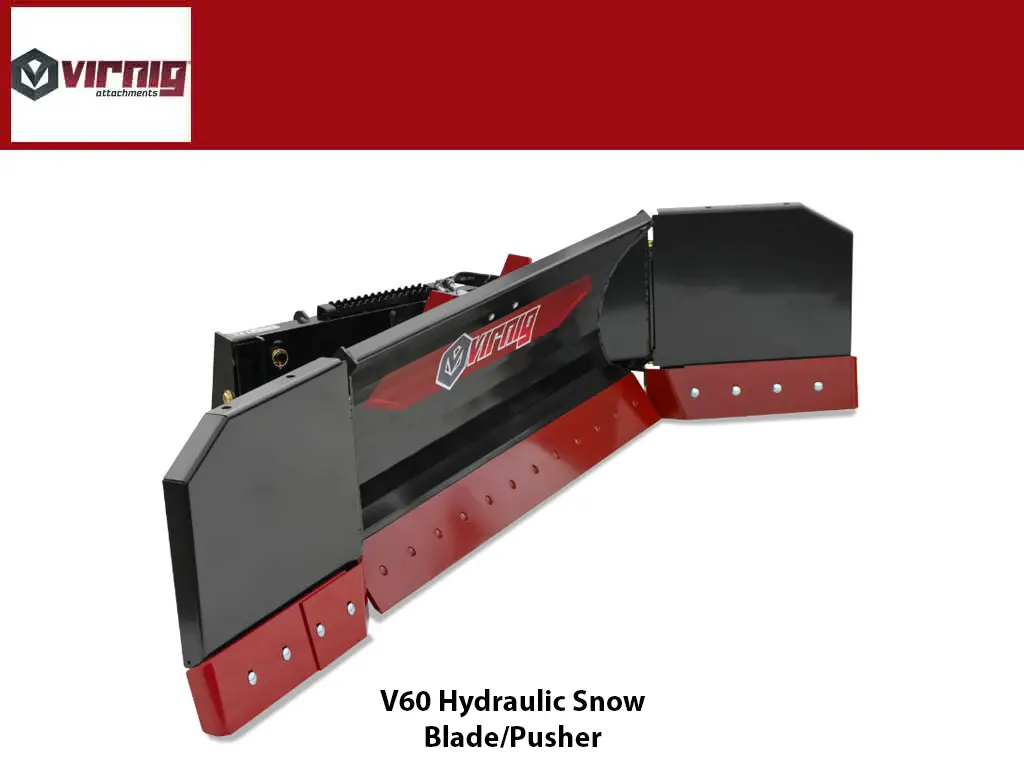 Virnig V60 Hydraulic Snow Blade/Pusher For Skid Steer 1